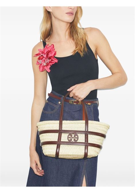 Borsa a mano Ella in raffia in beige Tory burch - donna TORY BURCH | 169218902